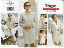 1747  Vogue TAMOTSU  EZ JACKET,  BUTTON DRESS, TOP,  BOTTOMS PATTERN 6-10